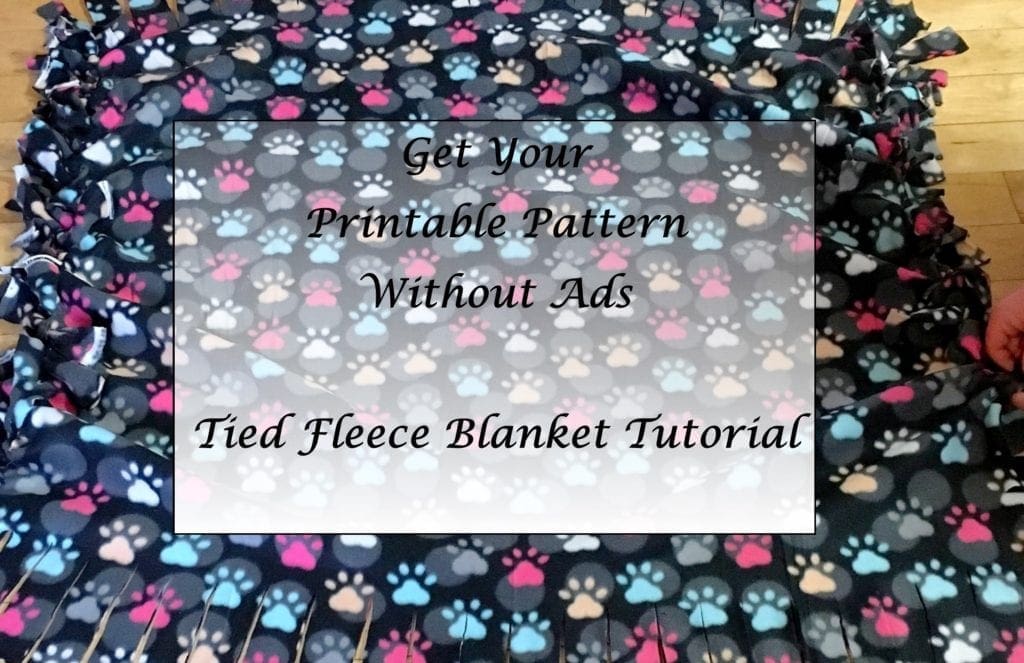 Tied Fleece Blanket Tutorial Printable