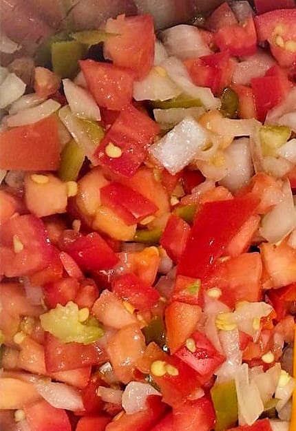 Serving Chunky Fresh Homemade Salsa