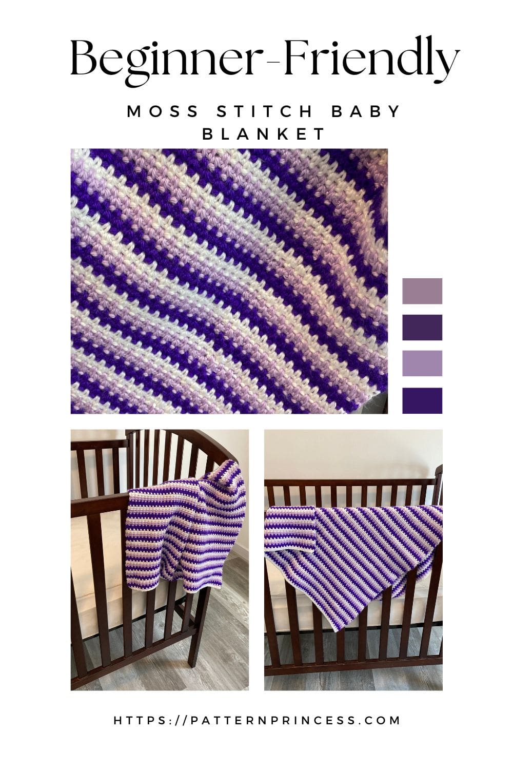 Beginner-Friendly Moss Stitch Baby Blanket