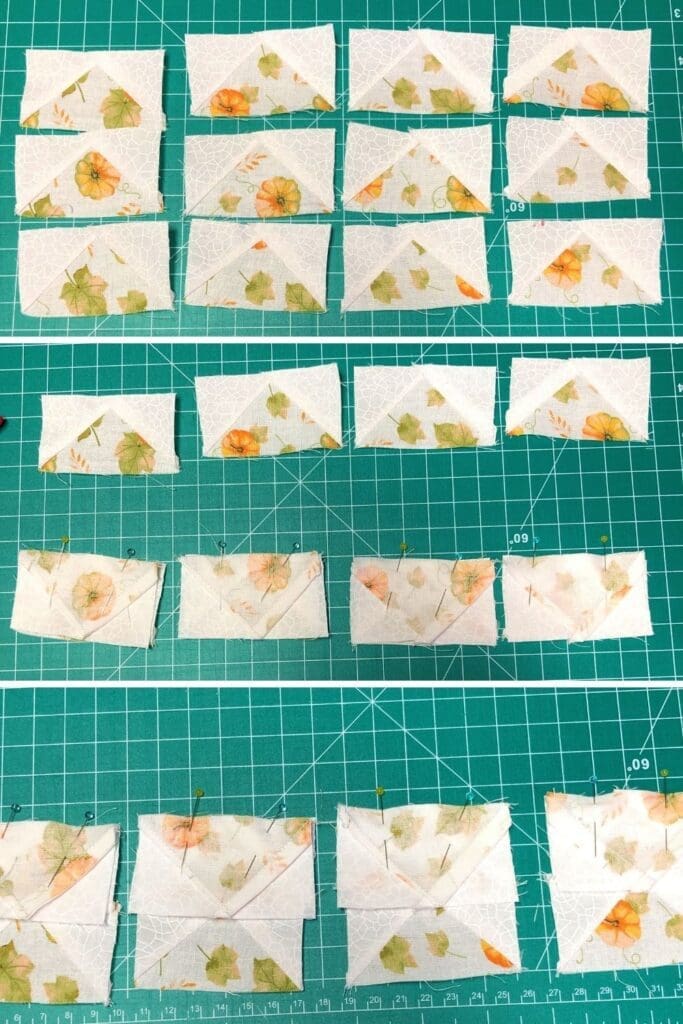 Sewing the Mini Flying Geese Trio