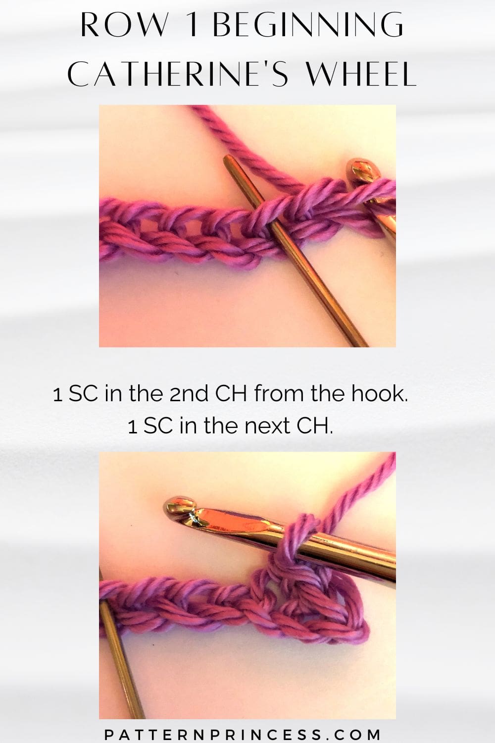 Beginning Row 1 Catherine's Wheel Stitch