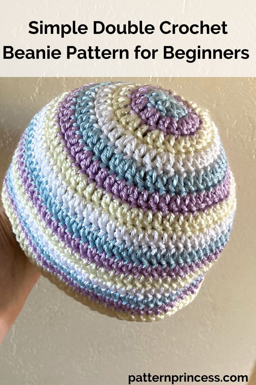 Simple Double Crochet Beanie Pattern for Beginners
