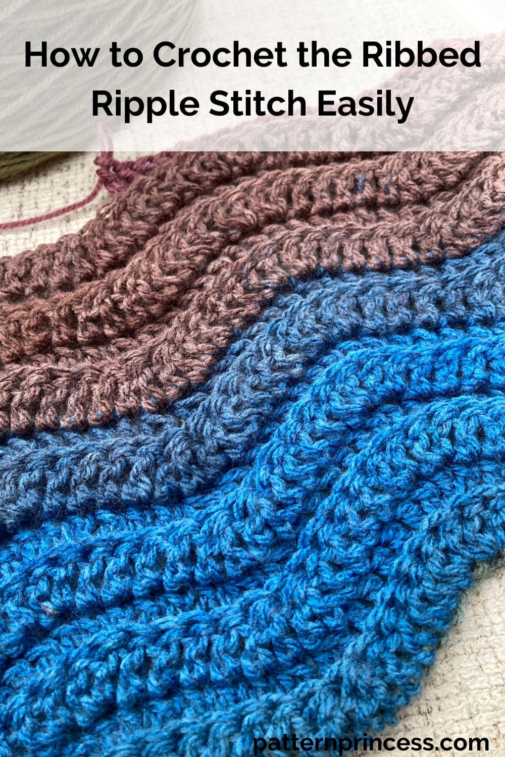 How to Crochet the Ribbed Ripple Stitch Easily