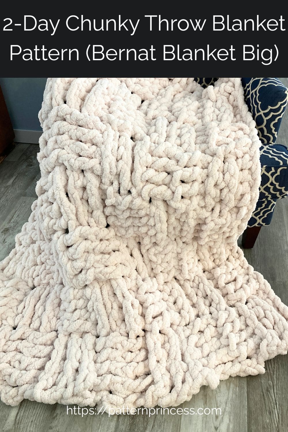 2-Day Chunky Throw Blanket Pattern (Bernat Blanket Big)
