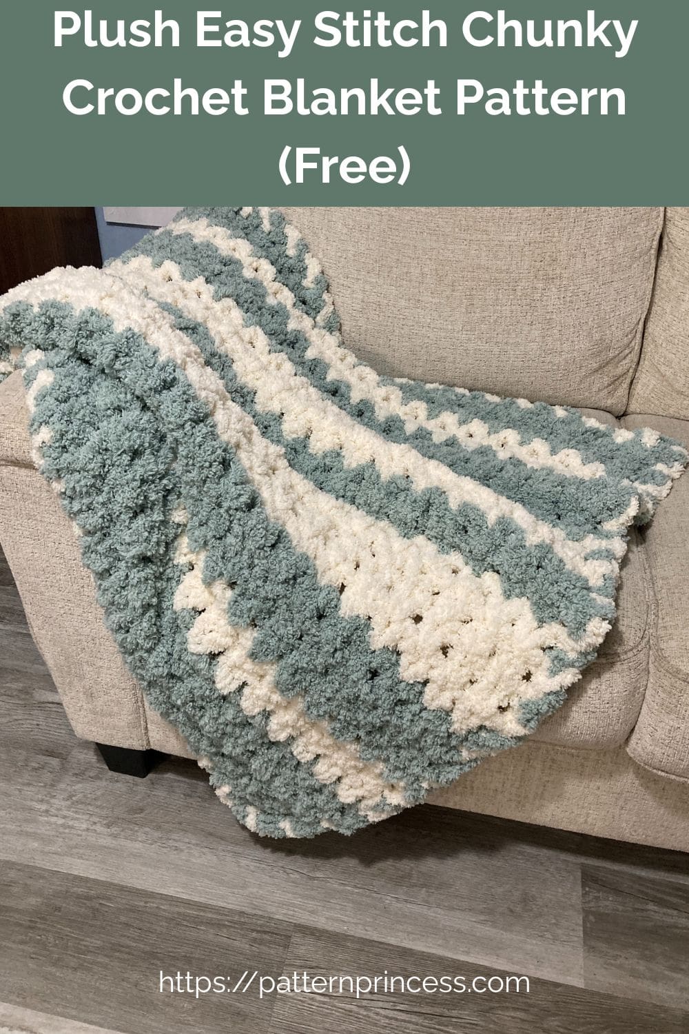 Plush Easy Stitch Chunky Crochet Blanket Pattern (Free)