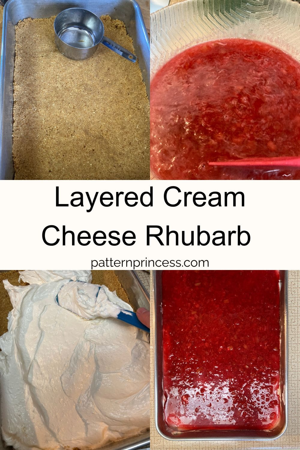 Layered Cream Cheese Rhubarb