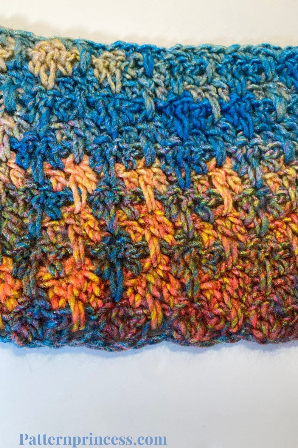 Spike Stitch Trio using Variegated Yarn