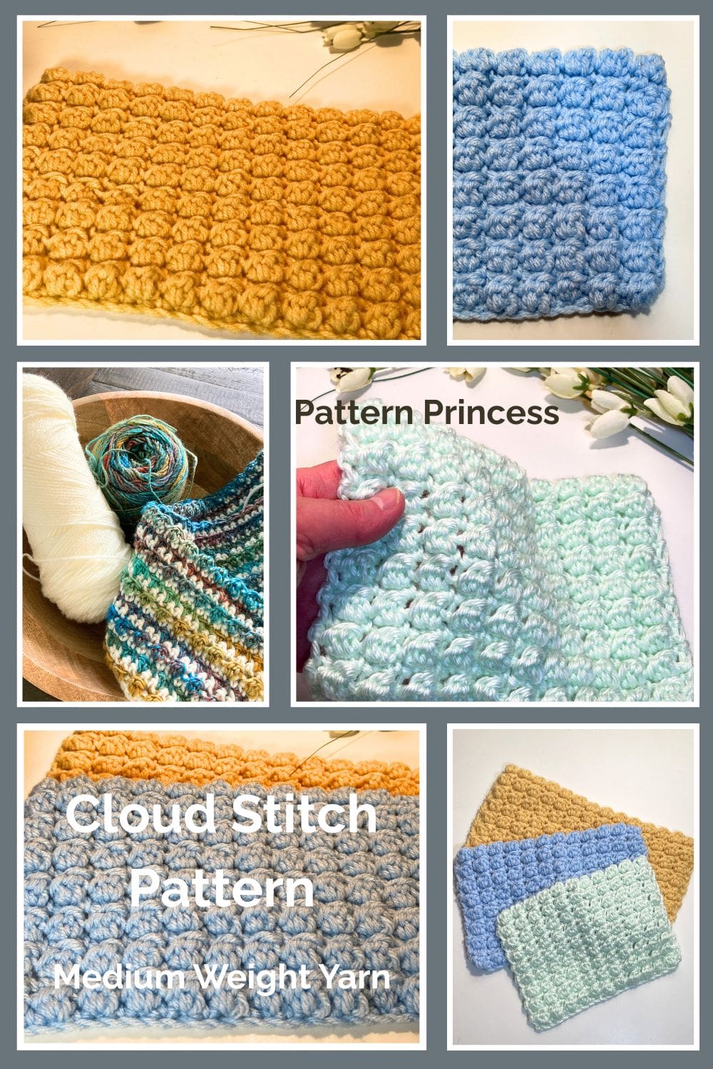 Cloud Stitch Pattern Medium Weight Yarn