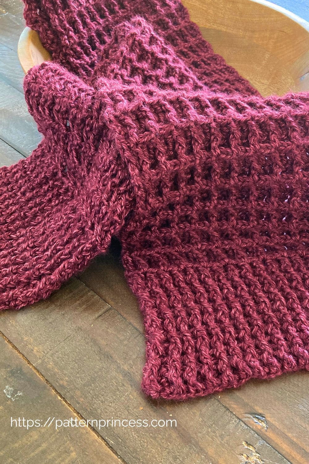 Easy Squishy Textured Crochet Scarf Canyon Ridge