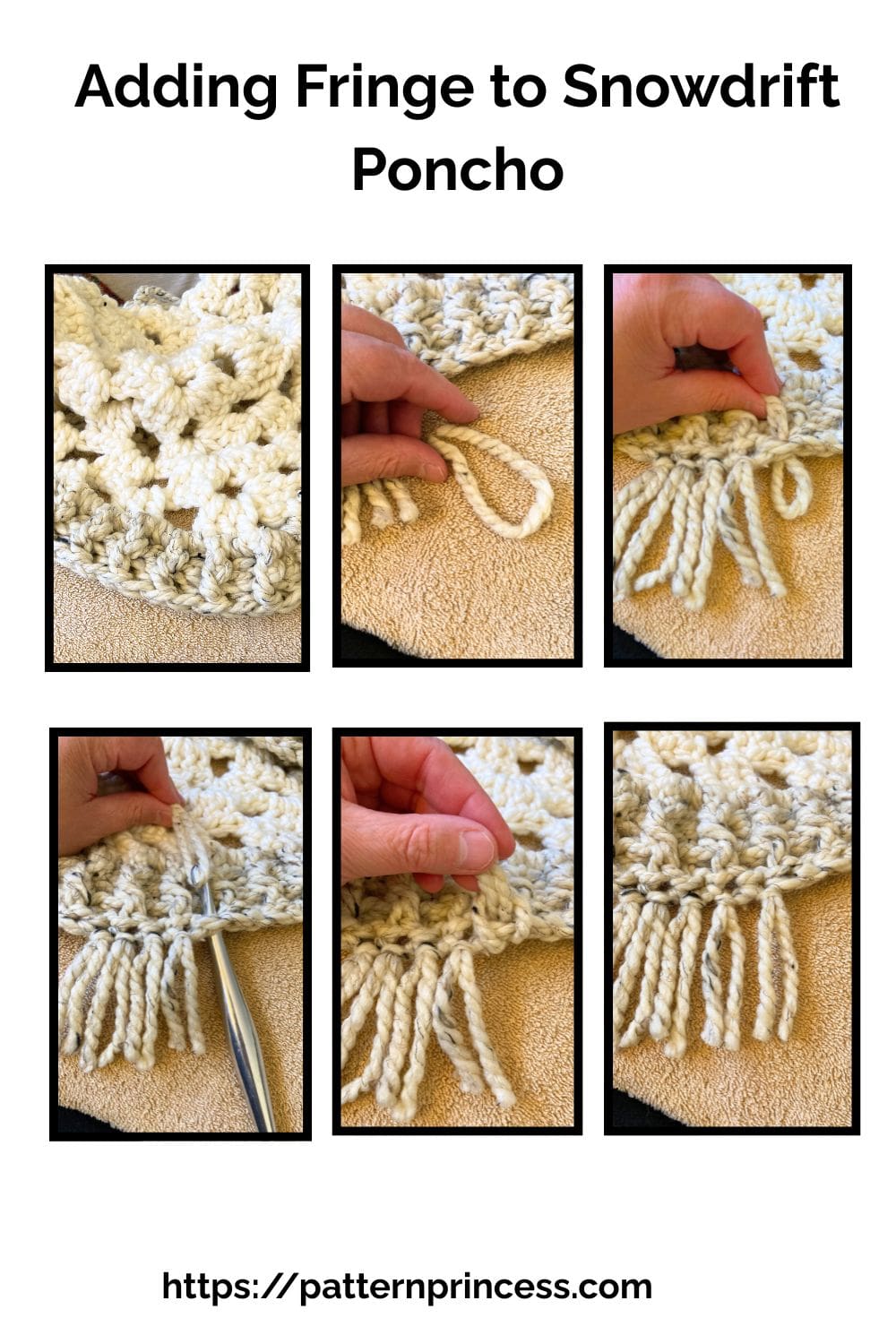 Adding Fringe to Snowdrift Poncho