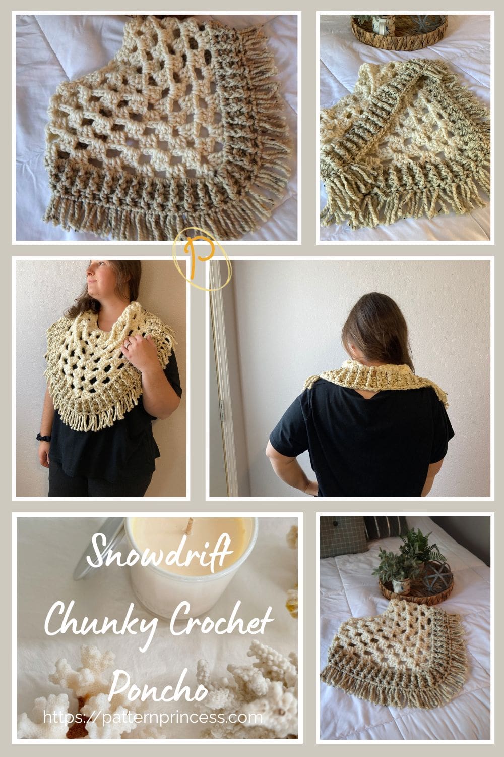 Snowdrift Chunky Crochet Poncho