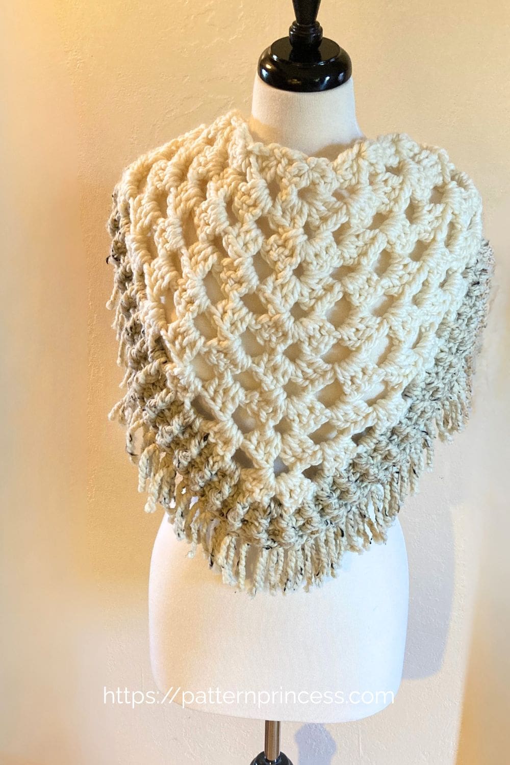 Snowdrift Chunky Poncho Styled