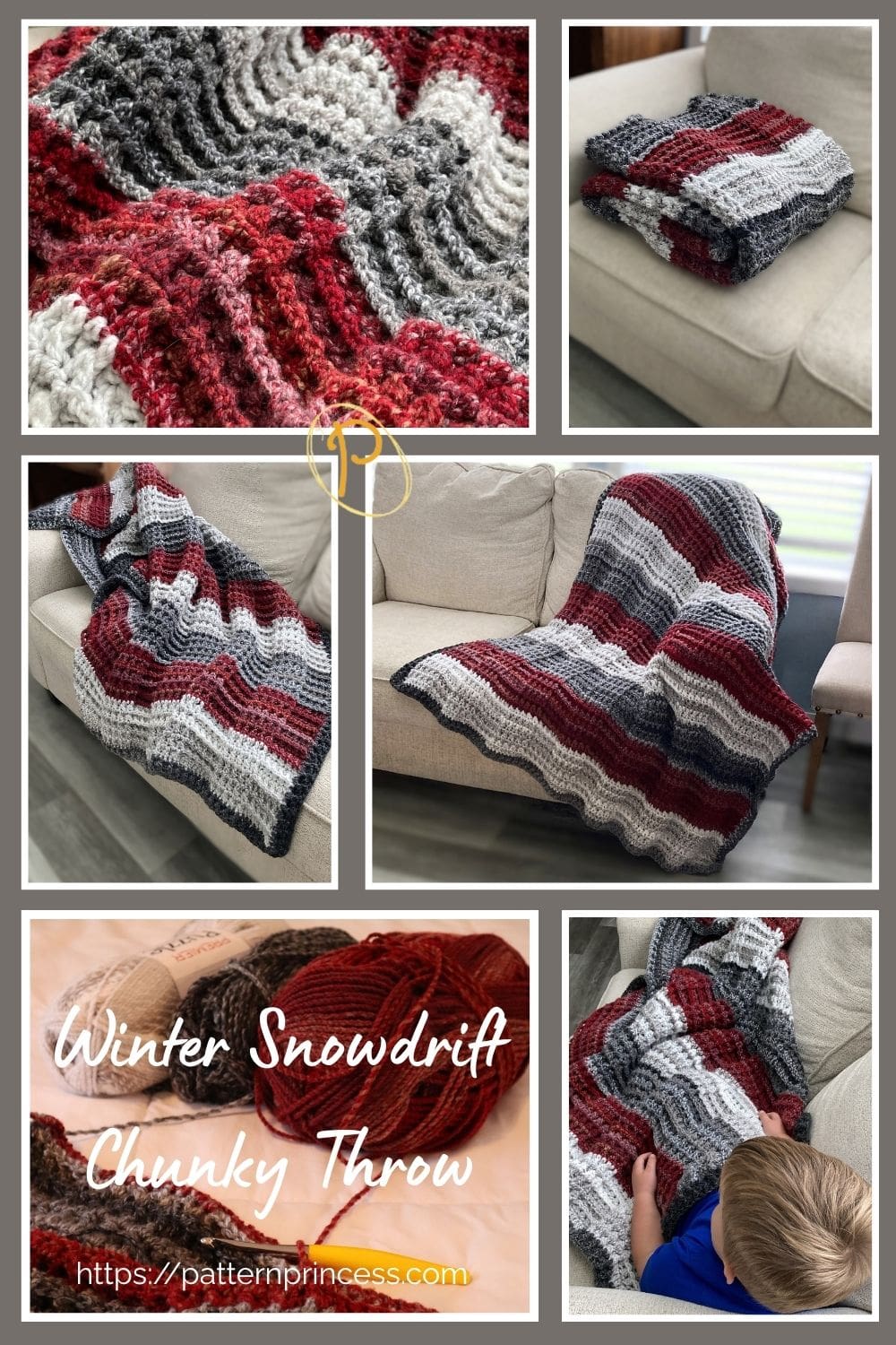 Winter Snowdrift Chunky Throw