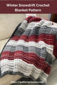Winter Snowdrift Crochet Blanket Pattern