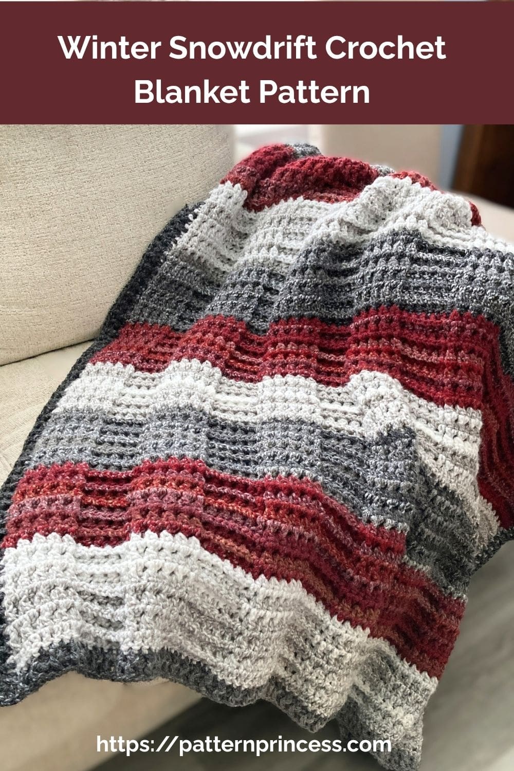Winter Snowdrift Crochet Blanket Pattern