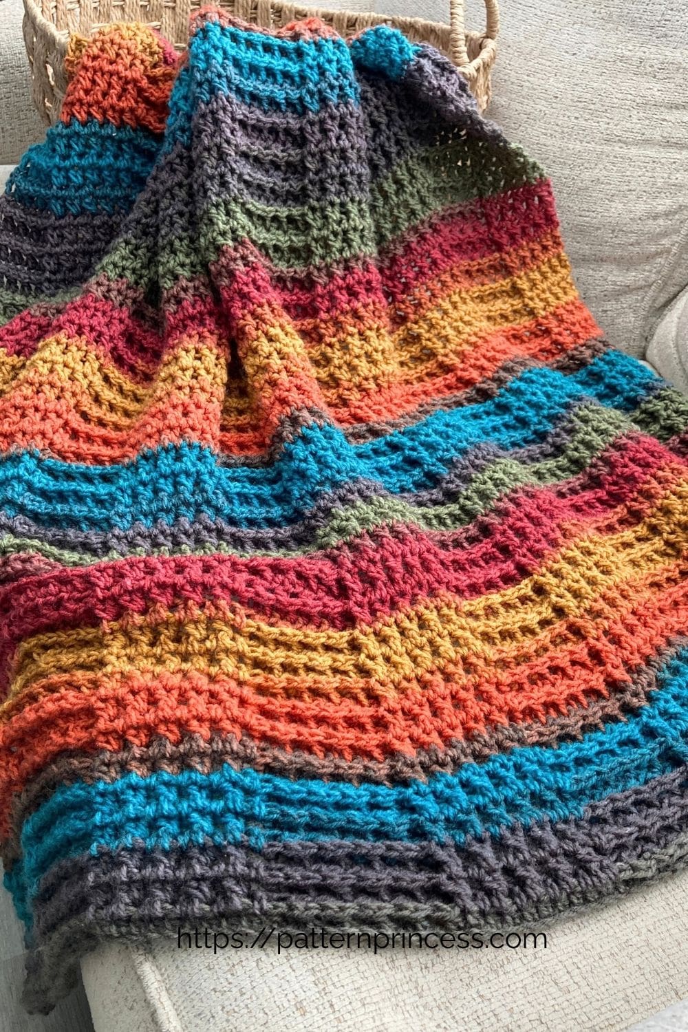 Beginner Friendly Striped Blanket