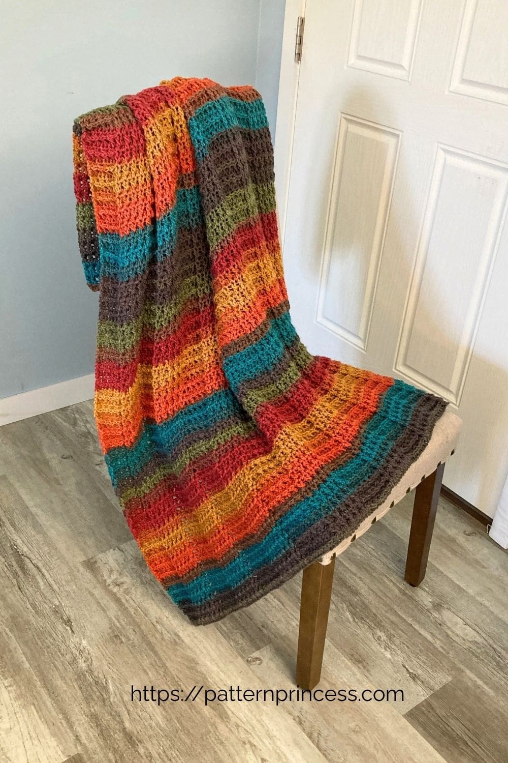 One Row Repeat Textured Throw