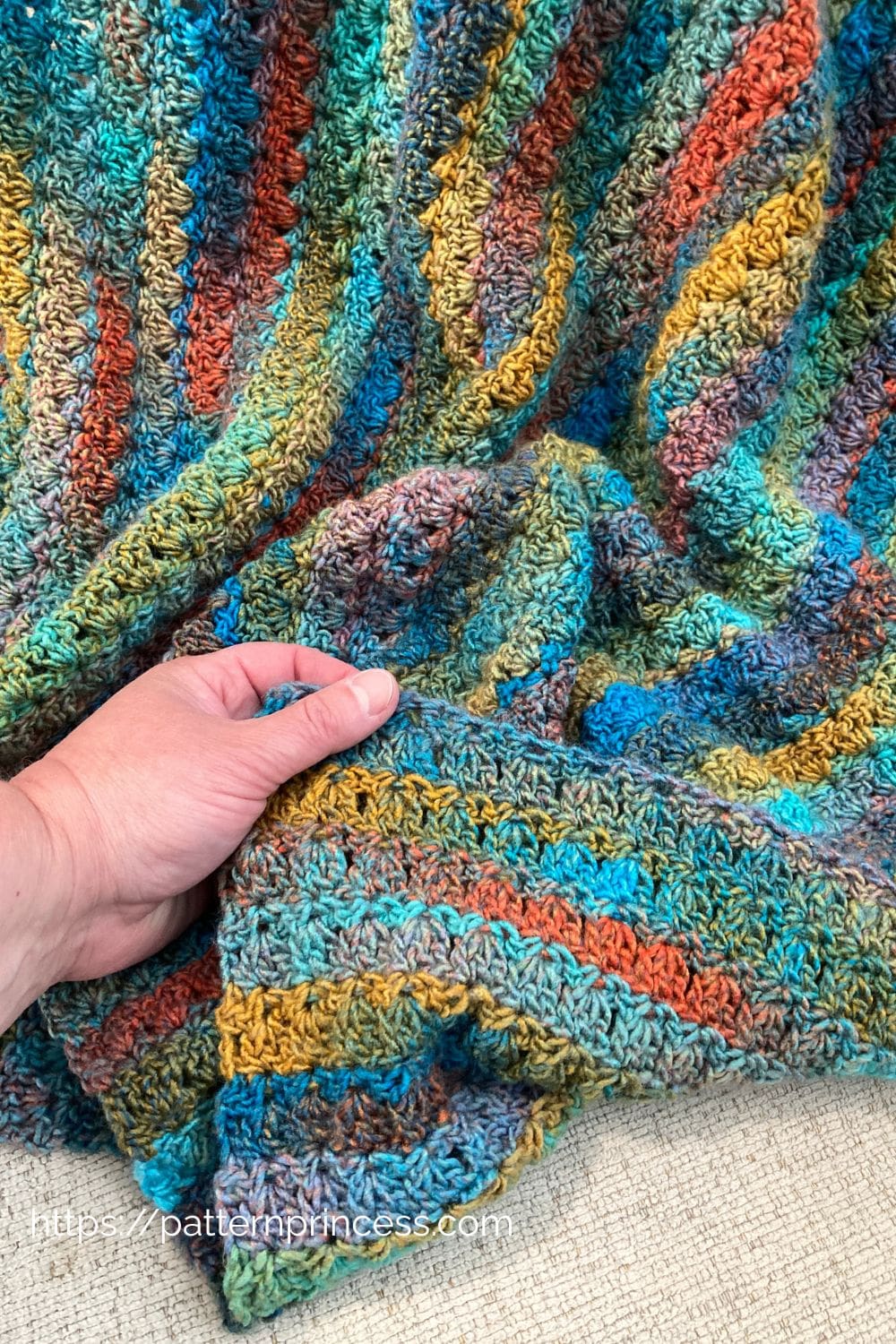 Using Simple Crochet Stitches and Variegated Yarn